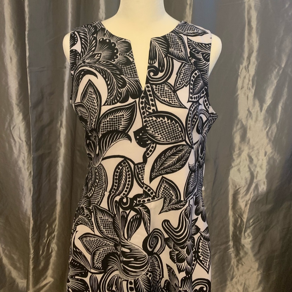 Black and white floral dress